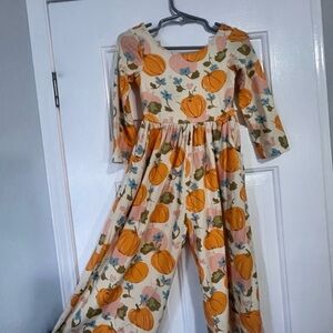 Sweet Honeu Pumpkin Jumpsuit Romper 3 T